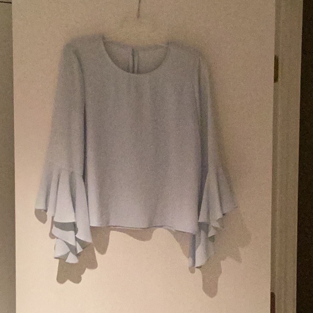 Light Blue Flowy Blouse